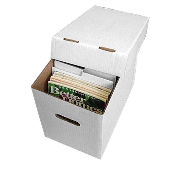 White corrugated cardboard Magazine